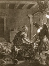 Penelope aan haar weefgetouw, 1731