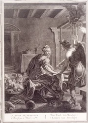 Penelope aan haar weefgetouw, 1731