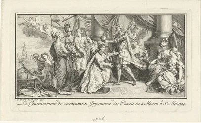 Peter de Grote kroont zijn vrouw Catharina I tot keizerin, 1726