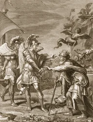 Phineus wordt bevrijd van de Harpijen door Calais en Zethes, 1731