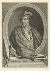 Portret van de architect Andrea Palladio 1508-1580 Na Paolo Veronese, 1716