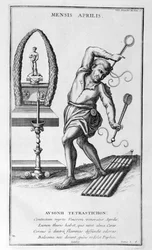 Een voorstelling van april, 1757