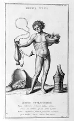Een voorstelling van juli, 1757