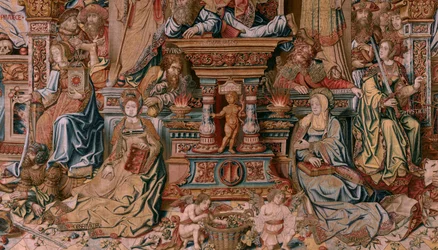Het geloof. Eerste wandtapijt in de serie. Ca 1550.