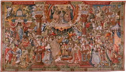Adel (La Nobleza). Vierde wandtapijt in de serie. Ca 1550.