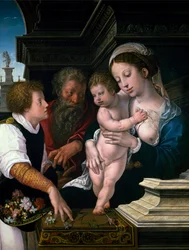 "La Sainte famille" Peinture de Bernard van Orley (Barend, Barent, Bernaert van Brussel