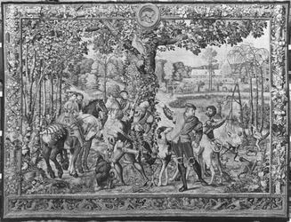 De jachten van Maximiliaan, Leo, de hertenjacht, Gobelins-fabriek