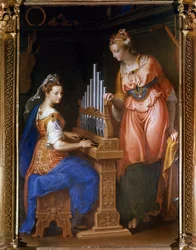 St. Cecile die orgel speelt en St. Catherine