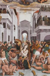 Detail van Het Martelaarschap van Sint-Catharina (fresco)