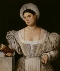 Portret van een vrouw (Agnese, de schoonzus van de schilder)