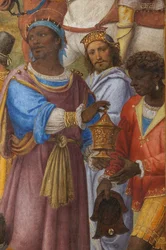(Detail) van de Aanbidding van de Drie Wijzen, Presbytery of Hoofdkapel (fresco)