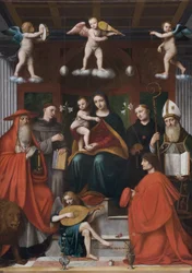 Heilige Conversatie, Pala Raimondi, 1517-18