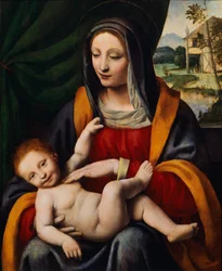 Madonna en Kind door Bernardino Luini