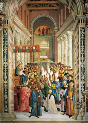 Kroning van paus Pius II (detail)