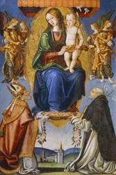 Madonna en Kind met St. Severino en Dominic