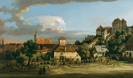 Pirna: de Bovenpoort vanuit het zuiden, midden jaren 1750