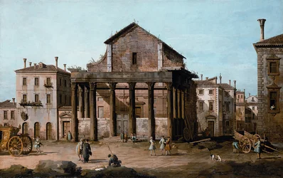 Rome - De Tempel van Antoninus en Faustina in het Forum, ca. 1742-43