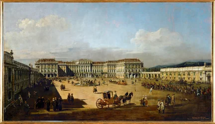 Schloss Schönbrunn gezien vanaf de binnenplaats (schilderij)