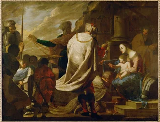 De aanbidding van de Wijzen ... (schilderij op doek)