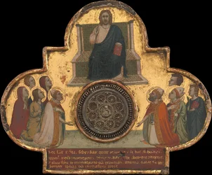 Christus op de troon met heiligen