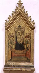 Madonna en Kind op de troon met de heiligen Petrus en Paulus en engelen