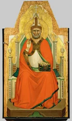 Sint Pieter of een heilige bisschop (schilderij op hout)