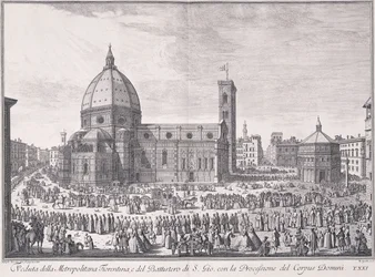 Een uitzicht op de stad Florence, Plaat XXI, uit 