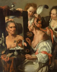 Allegorie op vergankelijkheid (Oude kokette)