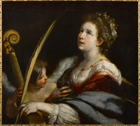 Sint Caecilia en de engel