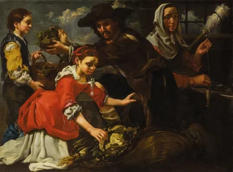 Spinner en kruidenverzamelaar (Allegorie van de Aarde)