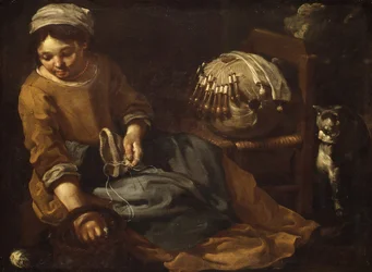 De kantwerkster, ca. 1665