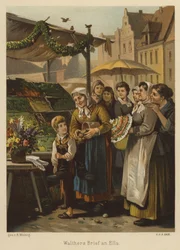 Scène op een markt