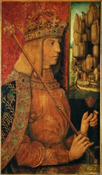Keizer Maximiliaan I (schilderij op hout)