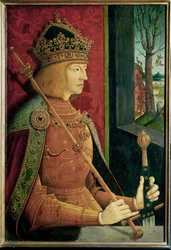 Keizer Maximiliaan I (schilderij op hout)