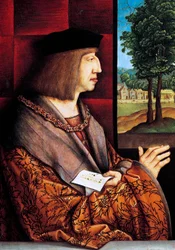 Portret van Maximiliaan I van Oostenrijk