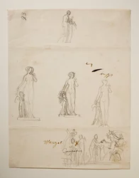 Parijs en de drie Godinnen. Venus en Cupido