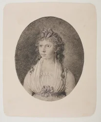 Portret van Maren Schou West, geboren Grønlund