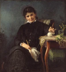 Mevrouw Anna Seekamp, de zus van de kunstenaar