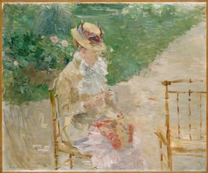 Jonge Vrouw aan het Breien, c.1883