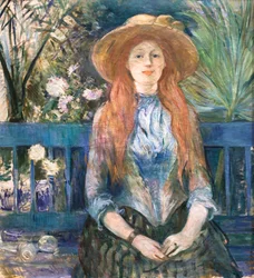 Jong meisje in een park,1888 (olieverf op doek)