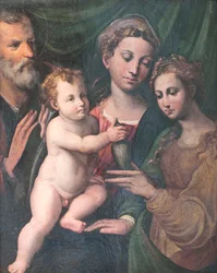 Maagd en Kind met St Joseph en St Maria Magdalena