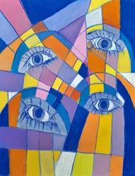 Gaas, 2024 (pastel op kaart)