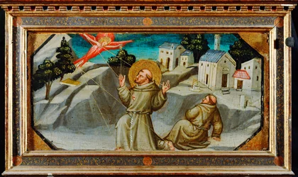 Franciscus van Assisi ontvangt de stigmata (schilderij op doek)