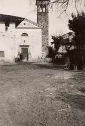 Album van de Eerste Wereldoorlog in Friuli-Venezia Giulia: de kerk van Soleschiano Manzano, 01-03/1916