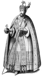 Het gewaad dat keizers sinds de tijd van Karel de Grote tijdens hun kroningen droegen, 1579 1846.