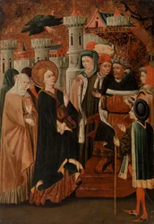 Heilige Catharina van Siena voor Paus Gregorius XI