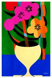 Levendige bloemenabstractie