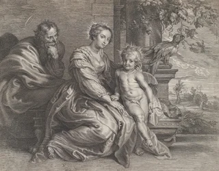 De Heilige Familie met een Papegaai, ca. 1625-1659