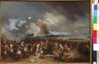 De aanval van de huzaren tijdens de bestorming van Warschau in september 1831