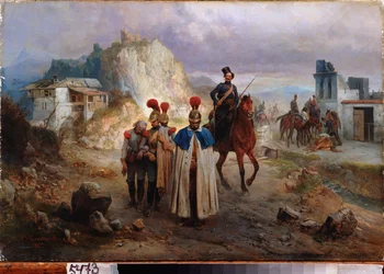 De gevangen Franse mannen in 1814